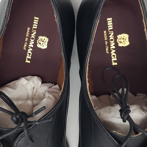 Bruno Magli Locascio Black Nappa  Leather Cap Toe Oxford BM1LOCA0P Size 13